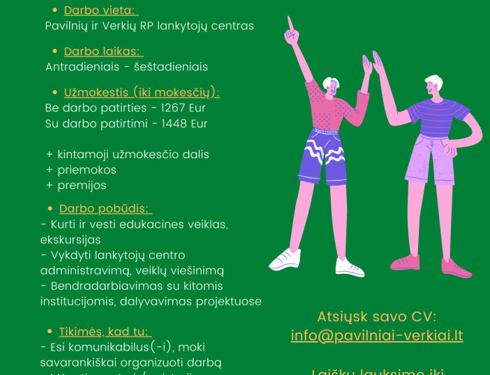 IEŠKOME NAUJO KOLEGOS